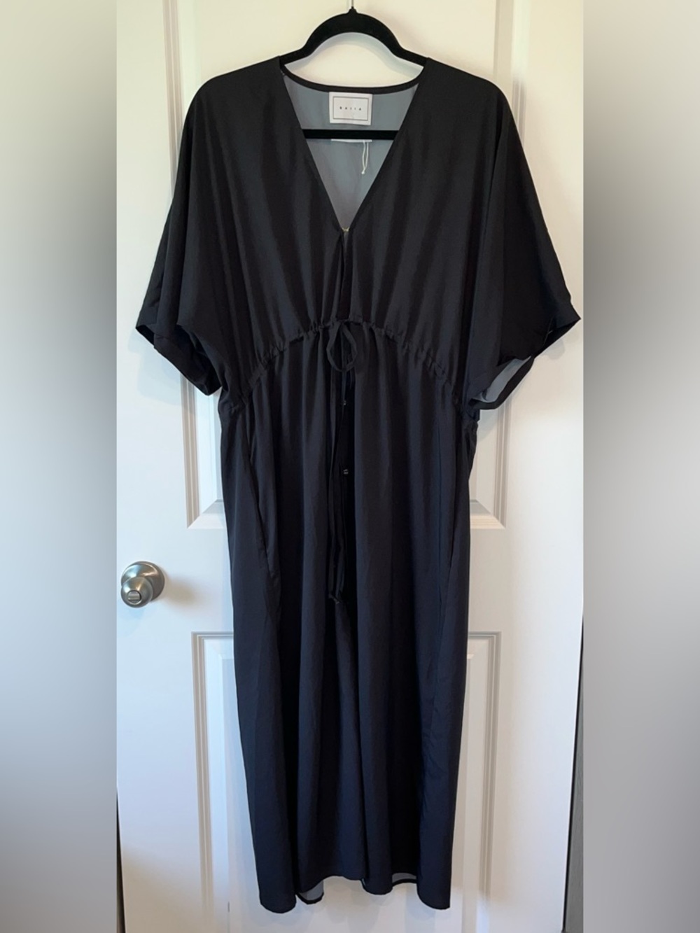 Baiia Cecile Kaftan Dress Luxury Size Large Silky Resort Wear Vacation